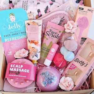 Pamper Hamper Beauty Box Birthday Girl Gift Self Care package Bath box Good Luck Exam gift Hug in a box Friendship gift Get well soon