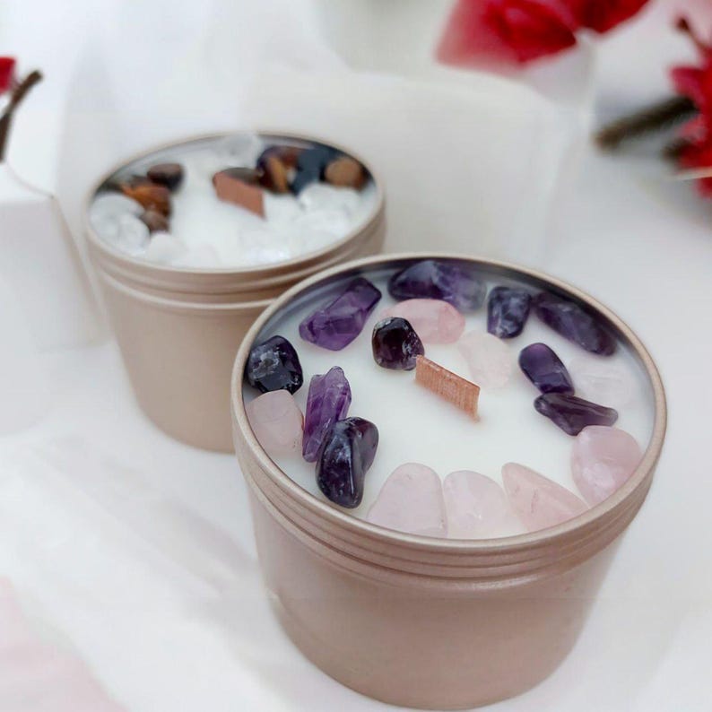 Mindful crystal candle making set for home crafting