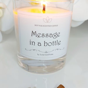 Personalised hidden message in a Bottle candle, Secret message candle, Valentines day gift for Boyfriend, for Him, Birthday gift for Friend image 4