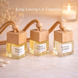 Aangepaste geur auto luchtverfrisser, hangende autoverspreider met essentiële oliën, langdurige autogeur, aromatherapie cadeau voor chauffeurs en thuis
