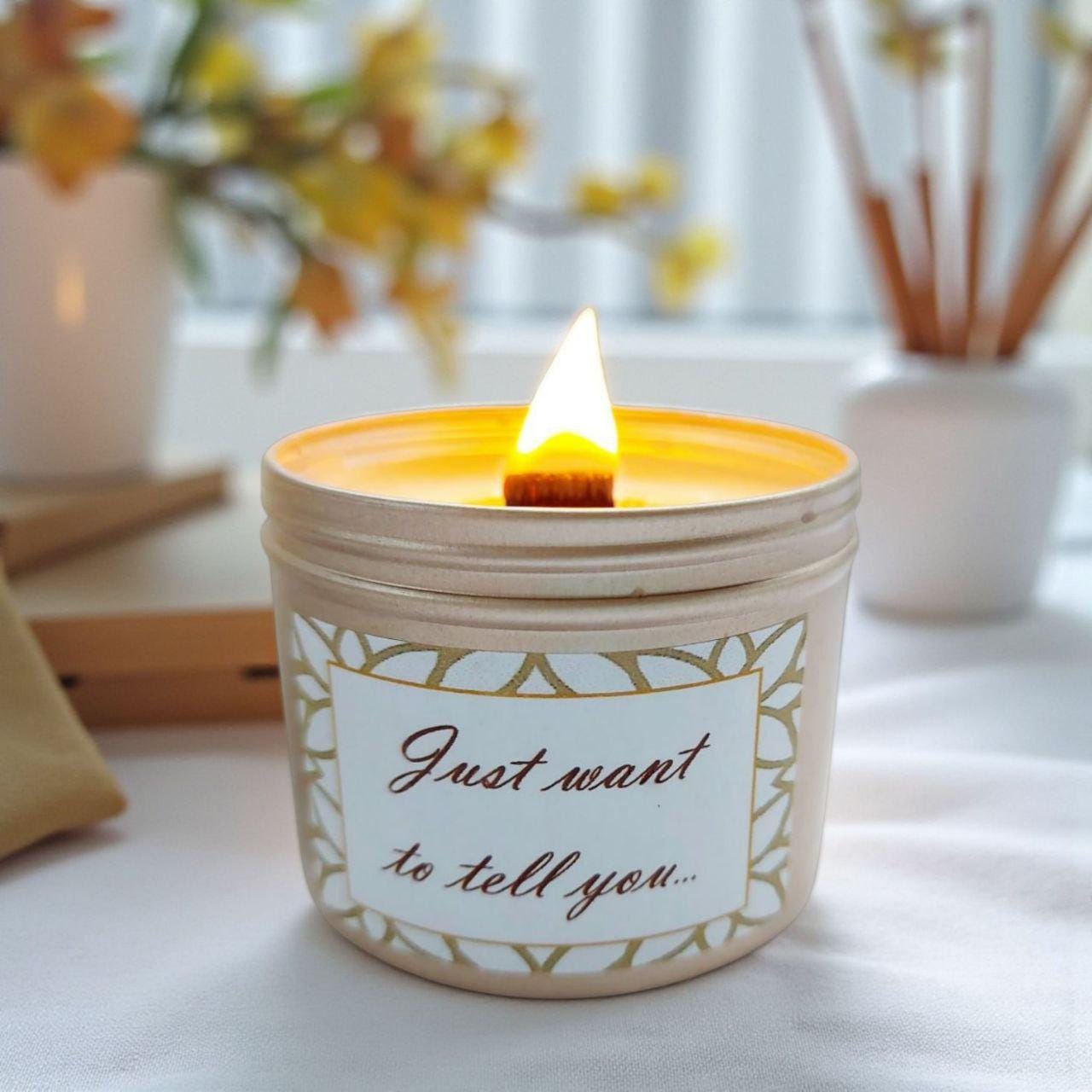 Secret Message Candle, Custom Candles Hidden Message, Surprise Candle ...