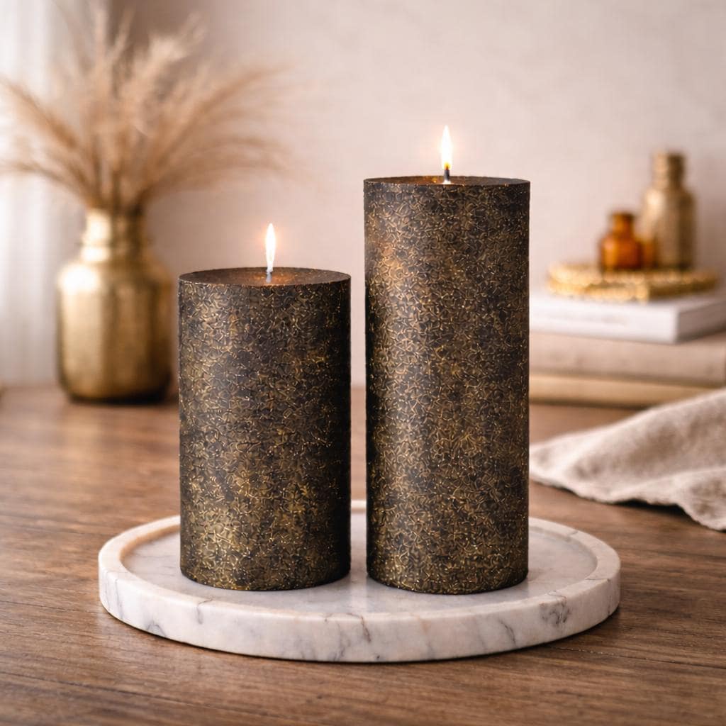 Teelicht gold schwarz