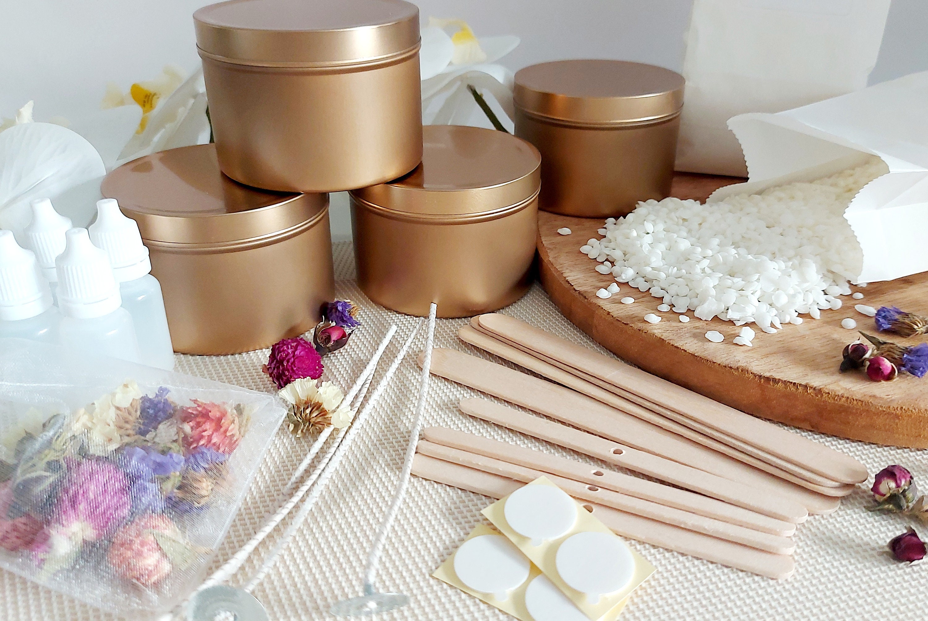 Large Candle Making Kit, Soy Wax, DIY Candle Kit, Do It Yourself Craft