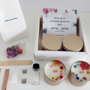 Kit de fabrication de bougies, Set de DIY pour débutants, kit de démarrage  avec boîtes