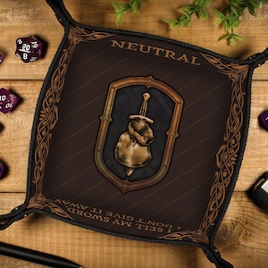 Asoiaf Neutral Dice Tray: Neoprene Rolling Tray for RPGs