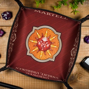 Asoiaf Martell Dice Tray: Neoprene Rolling Tray for RPGs