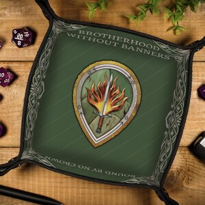 Asoiaf Brotherhood - Dice Tray – Neoprene Rolling Tray for Board Games, RPGs, Geek Gifts & Desk Organization