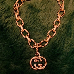 Stunning Vintage Gucci Thick Rope Chainlink GG Bracelet
