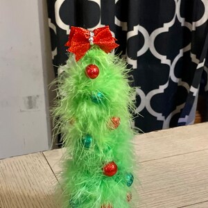 Amazing Little 11 Inch Grinch Inspired Tinsel Truck With a Furry Tree ...