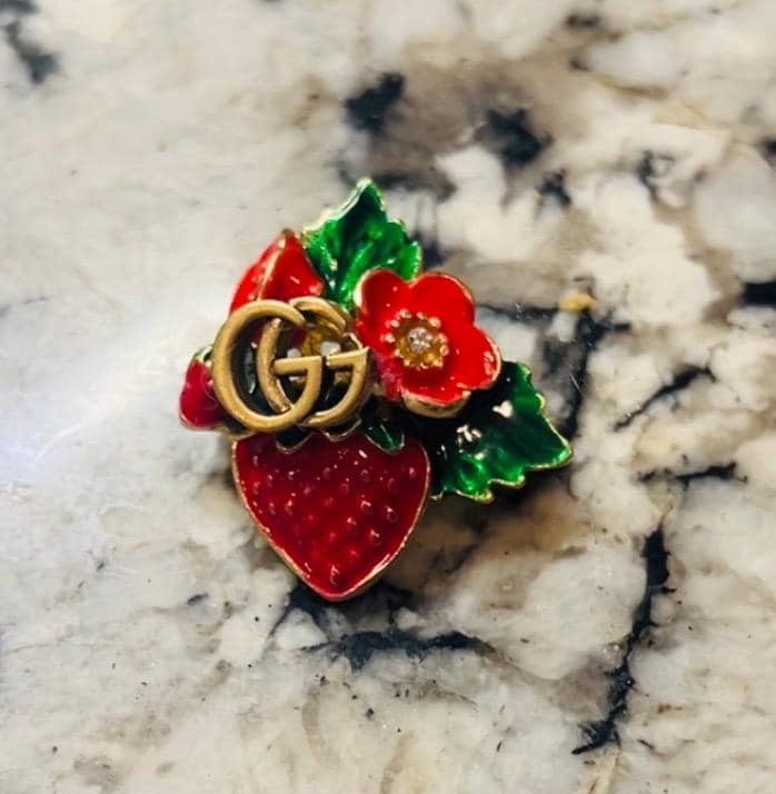 Gucci Strawberry Brooch - Etsy