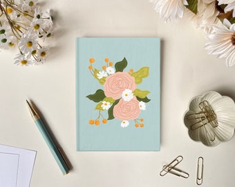 Peonies Hardcover Journal: Floral Lined Notebook