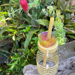 Rainbow Rose Straw Topper