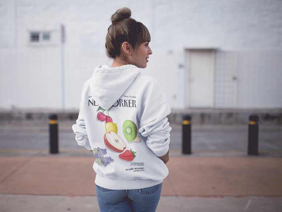 New Yorker Fruits Hoodie Oversized New Yorker Fruits - Etsy Sweden