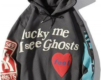 Lucky Me I See Ghost Trendy Hoodie Sweatshirt Kanye West - Etsy Australia