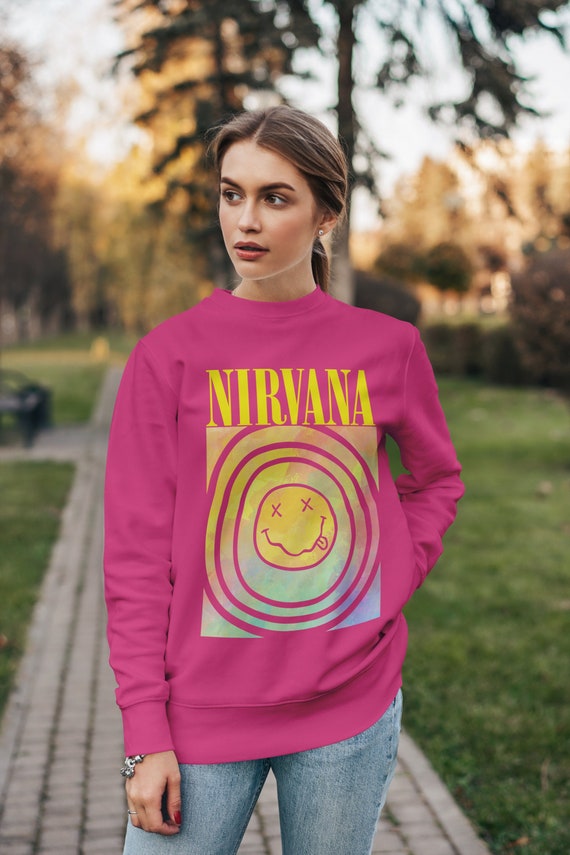 nirvana smiley sweatshirt