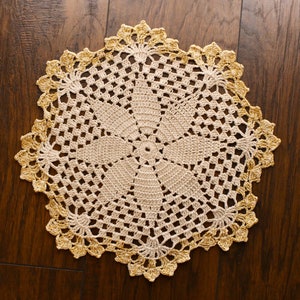 Handmade Crochet Doily 15&quot;