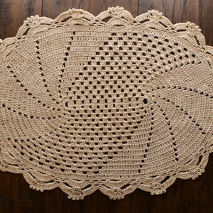 Handmade Crochet Doily 21&quot;