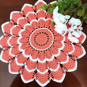 Handmade Crochet Doily 17&quot;