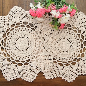 Handmade Crochet Doilies 13"