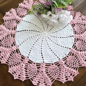 Handmade Crochet Doily 19&quot;