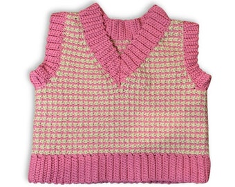 Crochet Houndstooth Vest PATTERN
