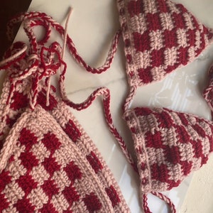 Crochet Checkered Bikini PATTERN image 2