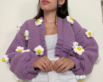 Flower Cardigan - Etsy