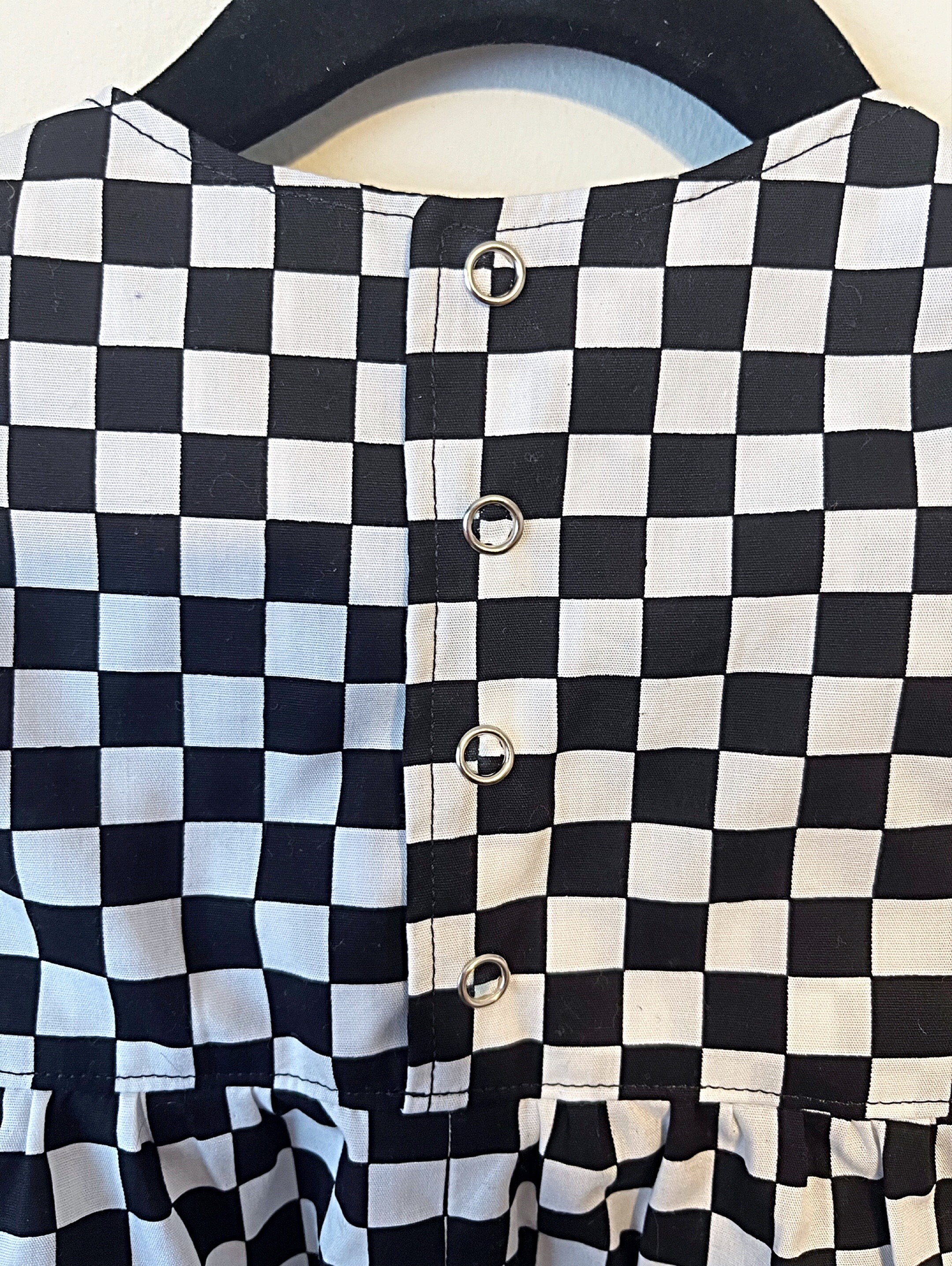 THE CHARLEA ROMPER Checkered Romper Alt Fashion Cotton Romper Baby Girl Romper Little Girl