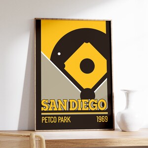 San Diego Baseball Print Petco Park Poster of Padres Fan Gift of San Diego Print of San Diego Gift Poster of Baseball Wall Art of Padres