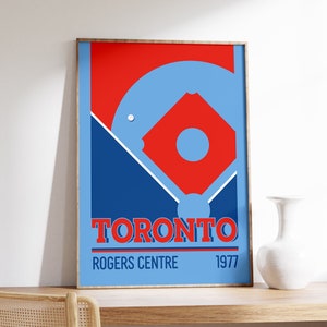 Toronto Baseball Poster Rogers Centre Print of Blue Jays Fan Gift of Toronto Poster of Toronto Gift Print of Baseball Wall Art of Blue Jays