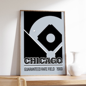 Chicago Baseball Druck garantierte Rate Field Poster von White Sox Fan Geschenk von Chicago Druck von Baseball Wandkunst von White Sox