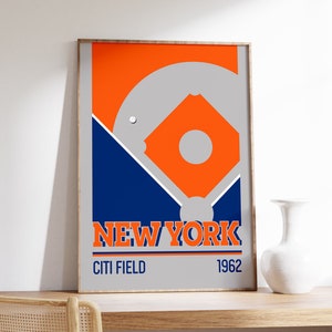 New York Mets Baseball Print - Citi Field Poster, Unique Wall Art & Fan Gift for MLB Lovers, New York Gift Decor