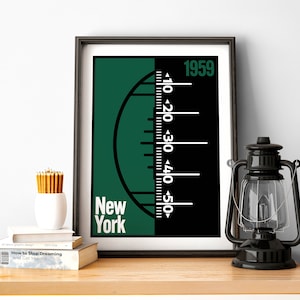 New York Football Poster of Jets Fan Gift of New York Print of New York Gift Print of MetLife Stadium Wall Art of Jets