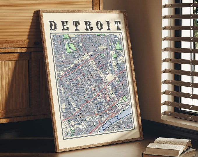 Detroit Heart Sign, Heart Map Sign, Detroit MI Sign, Detroit Michigan ...