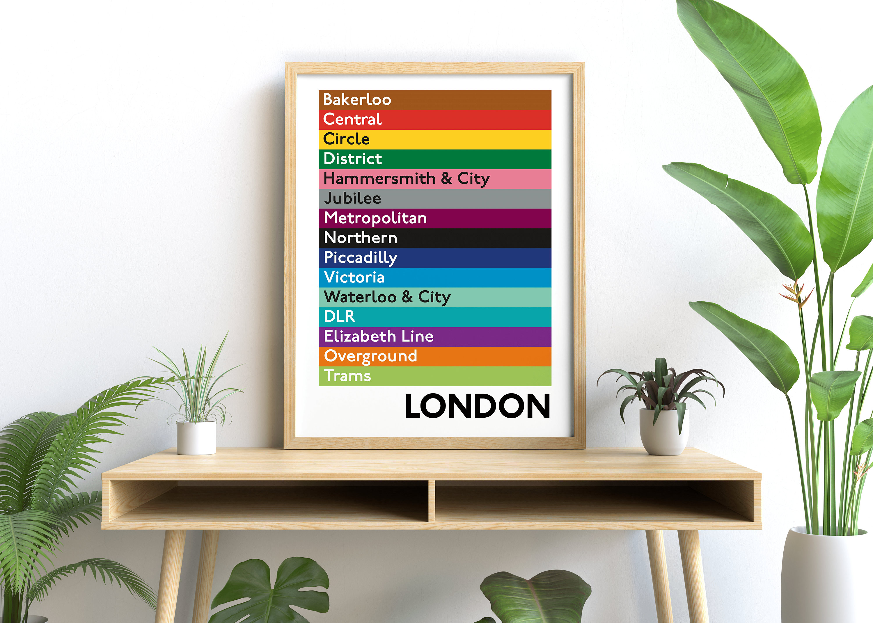 Discover London Underground Poster, Minimalist Metro Subway, London Tube Print