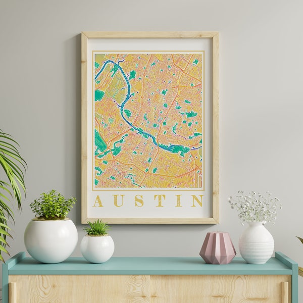 Austin Map - Etsy