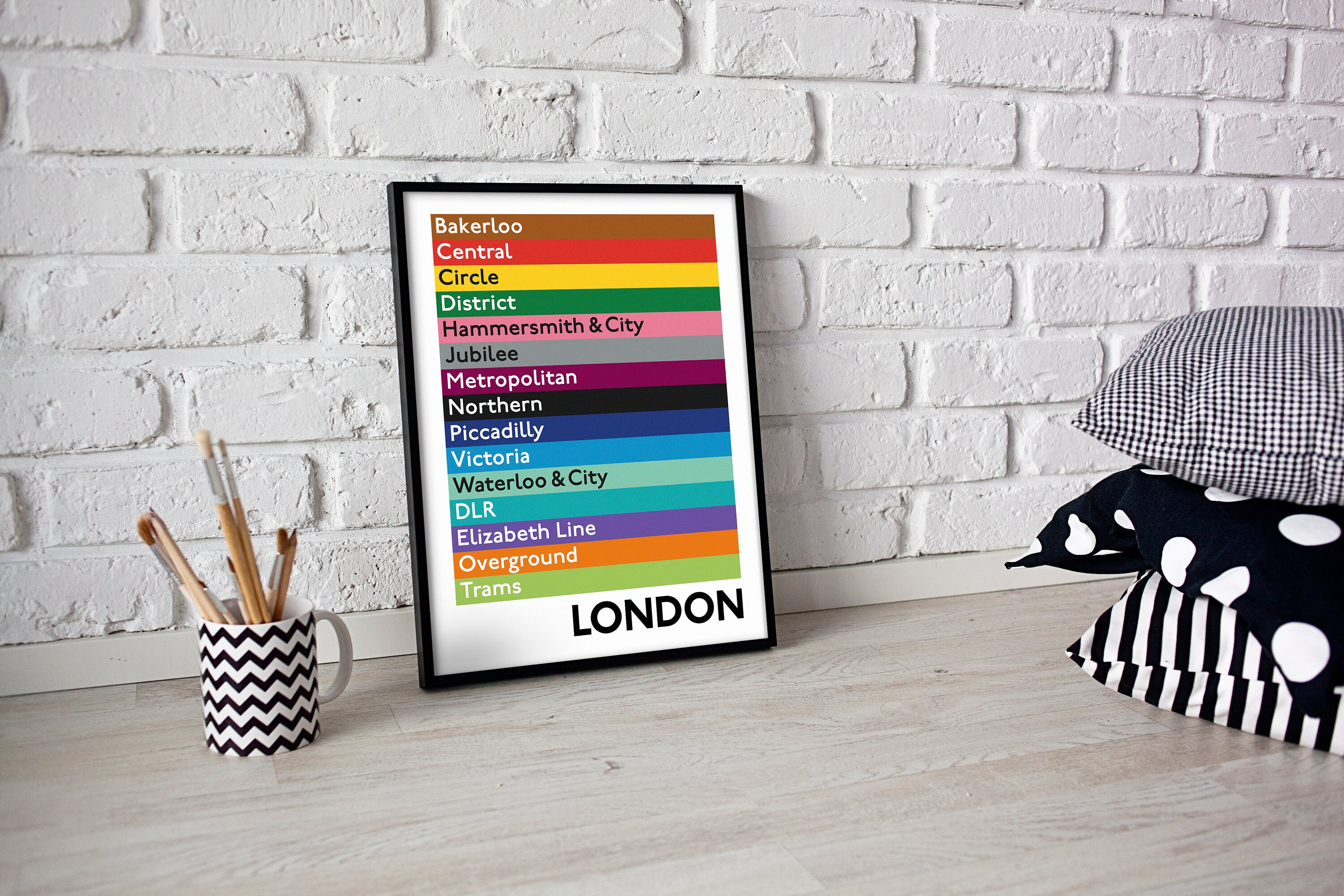 London Underground Poster | Elizabeth Line Wall Art & London Overground ...