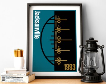 Jacksonville Football Poster von Jaguars Fan Gift of Jacksonville Print of Jacksonville Gift Print of Football Wandkunst von Jaguars