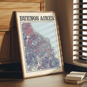 Antique Buenos Aires Map Poster of Buenos Aires Argentina Classic Map of Buenos Aires Print of Buenos Aires Wall Art of Buenos Aires Gift