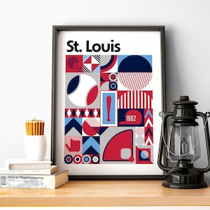 St. Louis Baseball Wall Art of St. Louis Poster of Cardinals Fan Gift of Sports Decor of St. Louis Gift Print