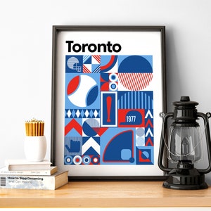 Toronto Baseball Wall Art of Blue Jays Fan Gift of Toronto Poster of MLB Decor of Toronto Gift Print