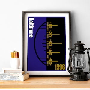 Baltimore Football Poster of Ravens Fan Gift of Baltimore Print of Baltimore Gift Print of Football Wall Art of Ravens