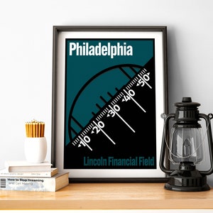 Philadelphia Football Poster Lincoln Finanzfeld Poster von Eagles Fan Gift of Philadelphia Poster von Philadelphia Gift Poster of Eagles