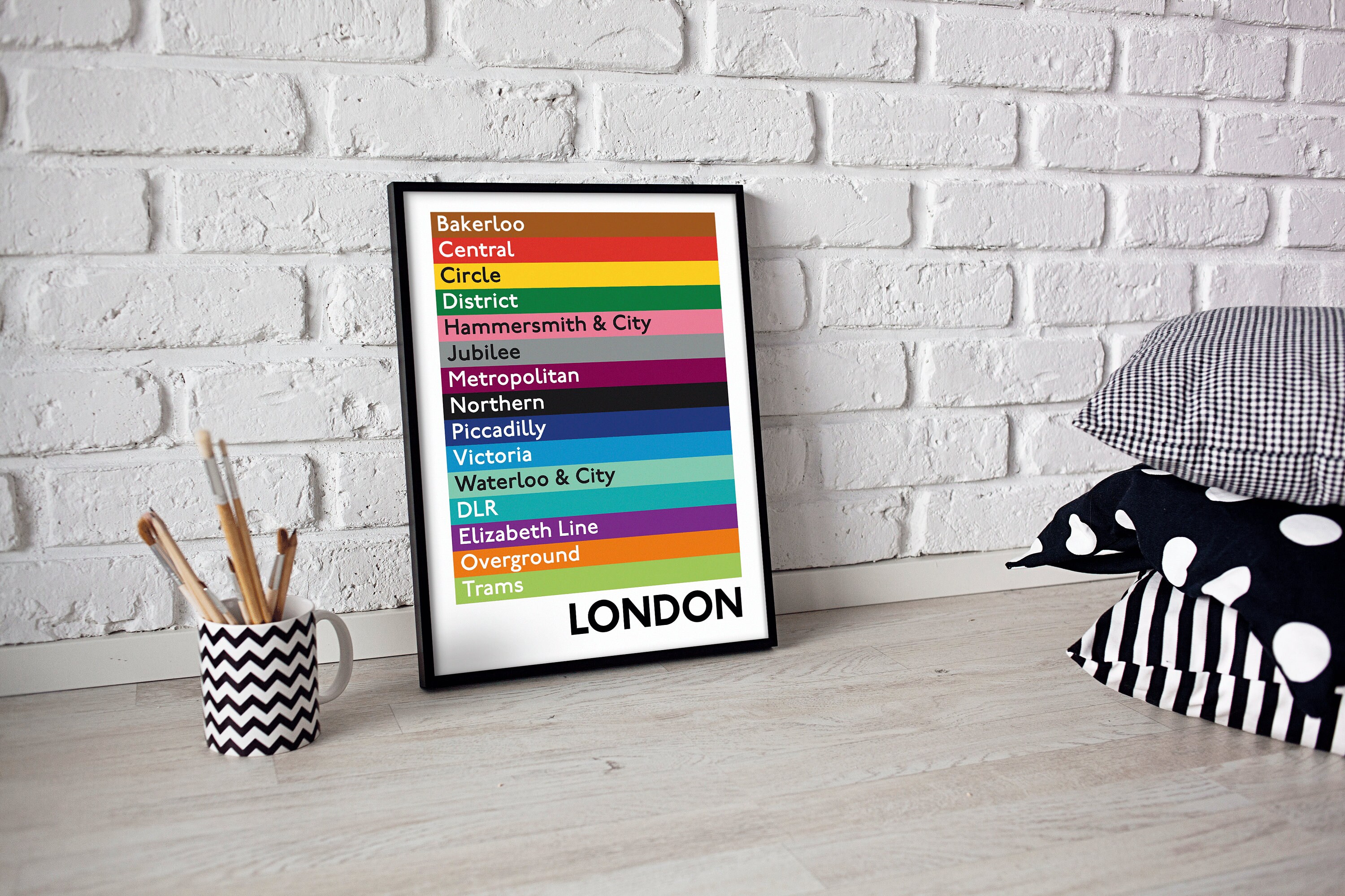 Discover London Underground Poster, Minimalist Metro Subway, London Tube Print