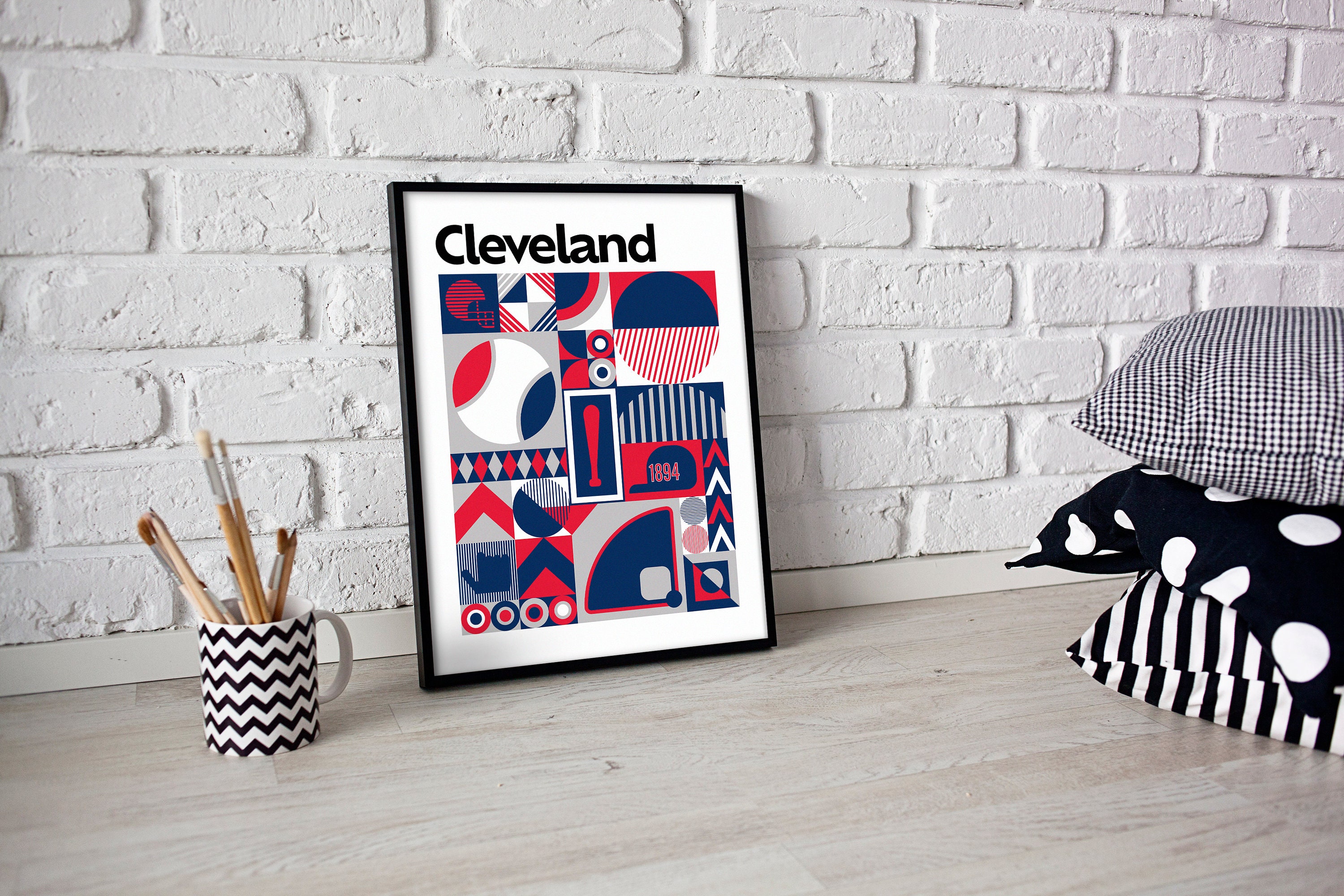 Cleveland Baseball Wall Art Of Guardians Fan Gift Of Cleveland Poster Of Sports Decor Of Cleveland Gift Print - UK