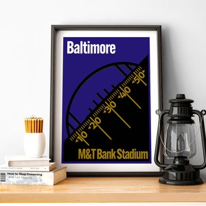 Minimal Baltimore Football Poster M&T Bank Stadium Print of Ravens Fan Gift of Baltimore Print of Baltimore Gift Poster of Ravens Wall Art