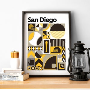 San Diego Baseball Wall Art of San Diego Poster of Padres Fan Gift of Sports Decor of San Diego Gift Print