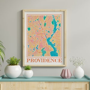 Providence Map Print, Providence Watercolor Print, Providence Poster, Providence Gifts, Providence Rhode Island, Providence Wall Art