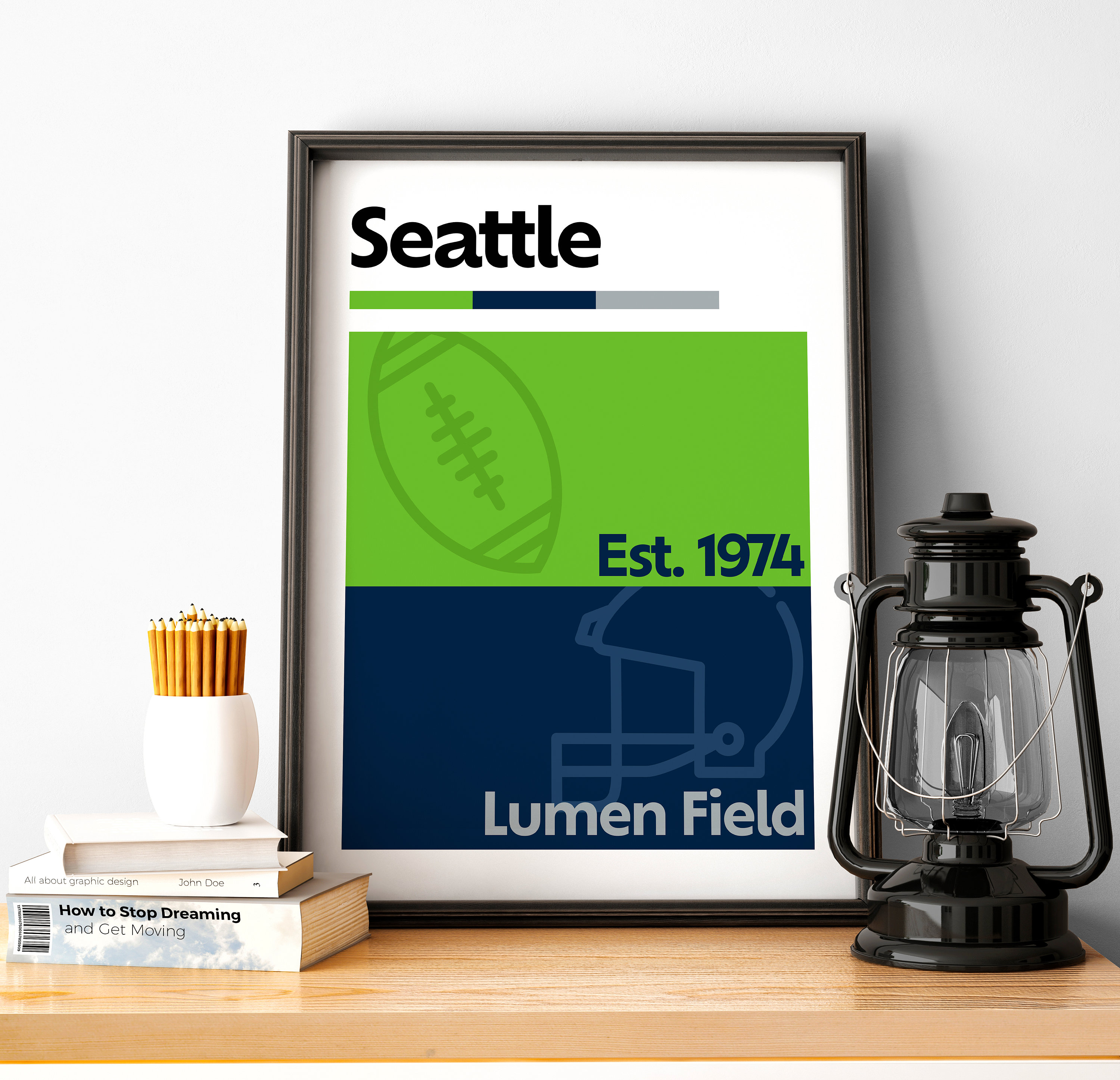 Seattle Football Poster von Seahawks Fan Geschenk von Seattle Print of Seattle Gift Print von Lumen Field Wandkunst von Seahawks