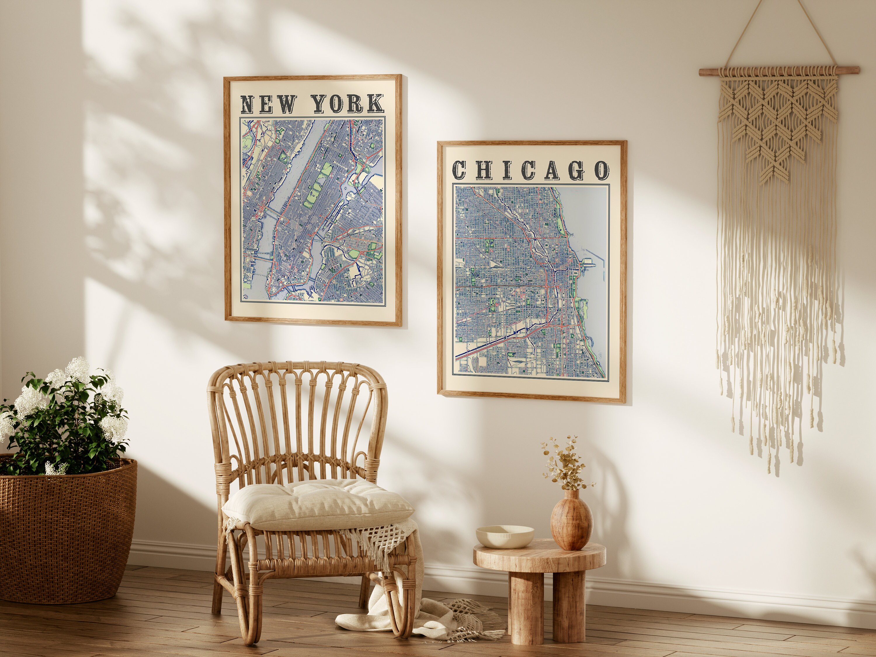 アンティークニューヨークマップ ニューヨークのポスター NYC